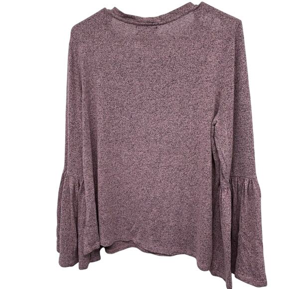 Liz Claiborne Blouse Women Large knit Lace Flare Balloon Sleeve Thin Sweater top - Picture 2 of 7